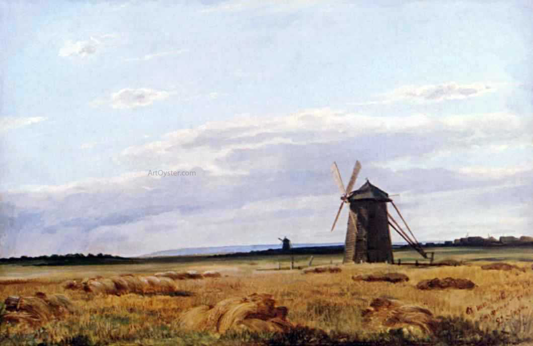 Ivan Ivanovich Shishkin Windmill afield - Canvas Print
