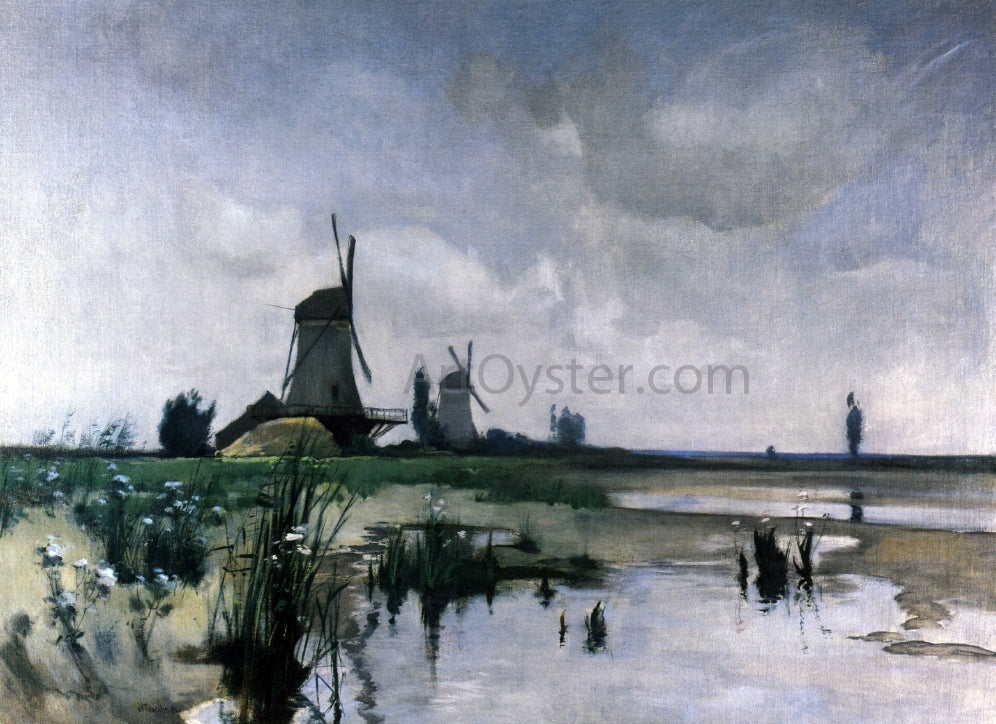 John Twachtman Windmills - Canvas Print
