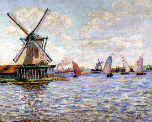 Armand Guillaumin Windmills in Holland - Canvas Print
