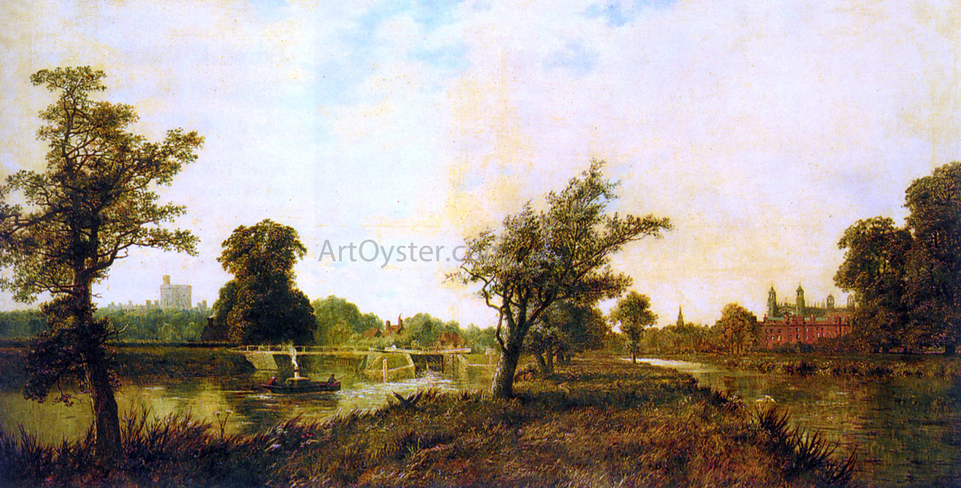 Senior Edmund John Niemann Windsor and Eton from the Thames - Canvas Print