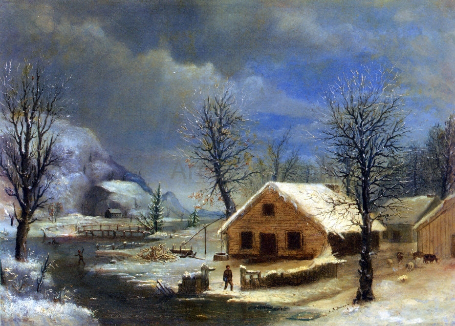 Robert Scott Duncanson Winter - Canvas Print