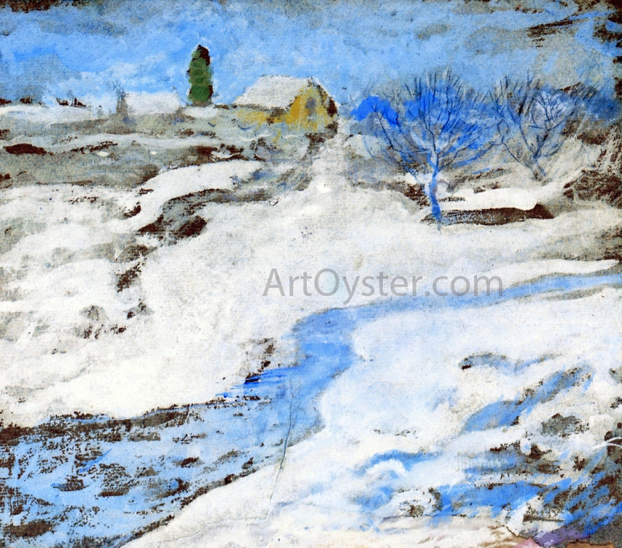 John Twachtman A Winter - Canvas Print