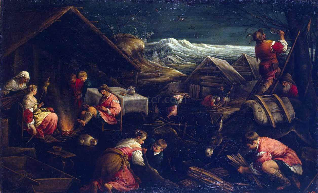 Francesco Bassano Winter - Canvas Print