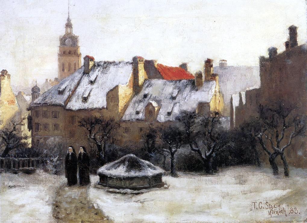 Theodore Clement Steele Winter Afternoon - Old Munich - Canvas Print
