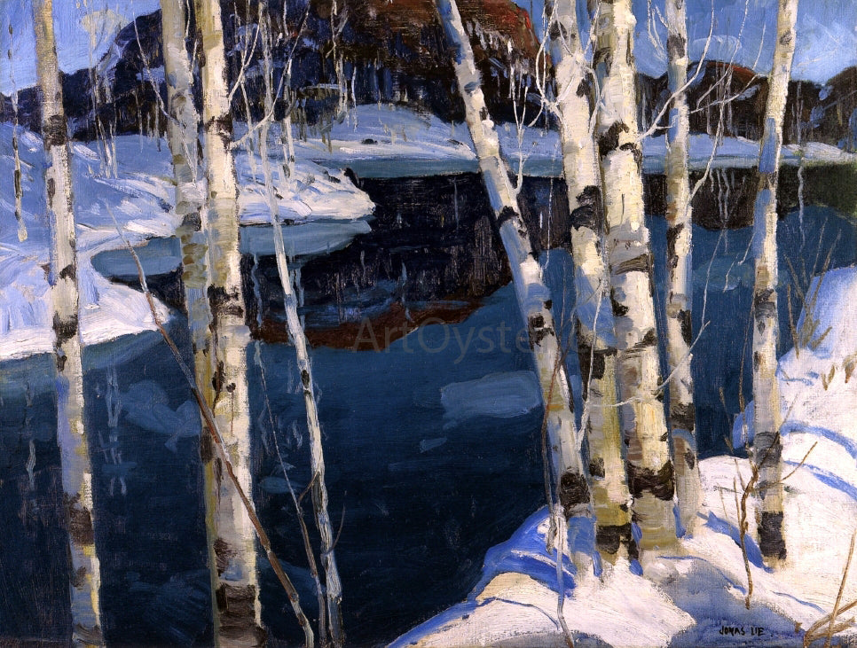Jonas Lie A Winter Blue - Canvas Print