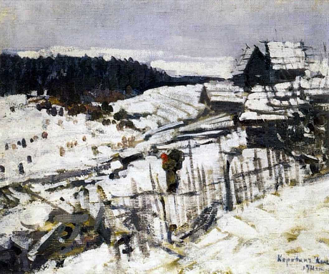 Constantin Alexeevich Korovin Winter - Canvas Print