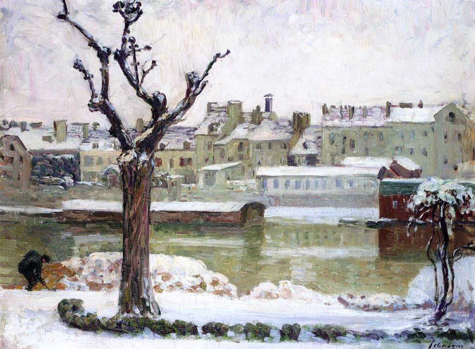 Henri Lebasque Winter in Lagny - Canvas Print