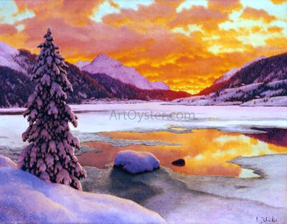 Ivan Fedorovich Choultse Winter in the Engadines - Canvas Print