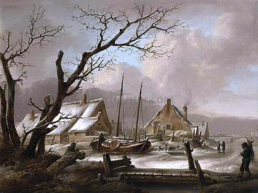 Jan Van Os Winter Landscape - Canvas Print