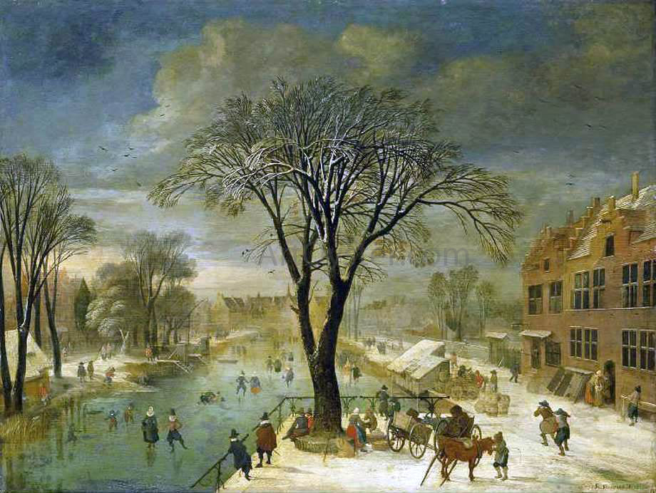 Jacques Fouquier Winter Landscape - Canvas Print