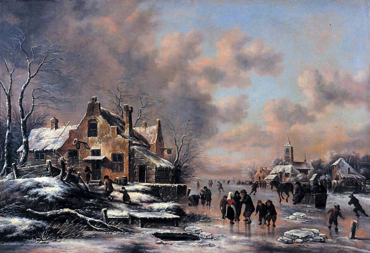 Klaes Molenaer Winter Landscape - Canvas Print