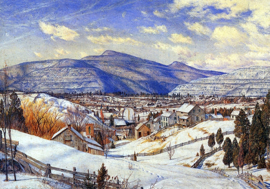 Charles Herbert Moore Winter Landscape, Valley of the Catskills - Canvas Print