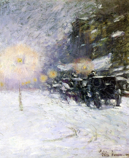 Frederick Childe Hassam Winter Midnight - Canvas Print