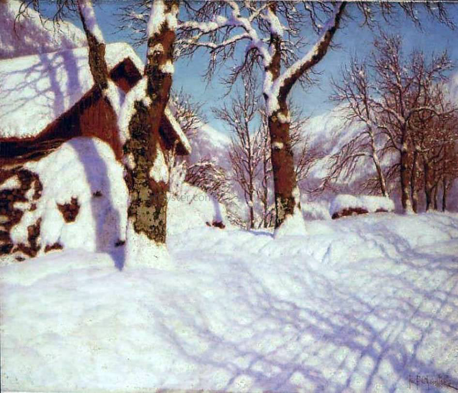 Ivan Fedorovich Choultse Winter Morning, Engadine - Canvas Print