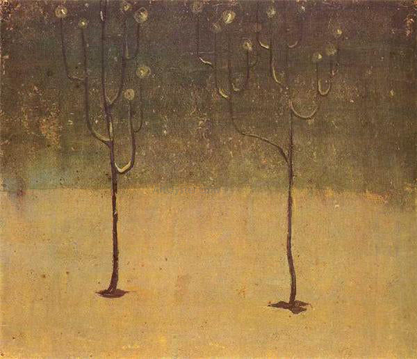 Mikalojus Ciurlionis Winter Motif - Canvas Print