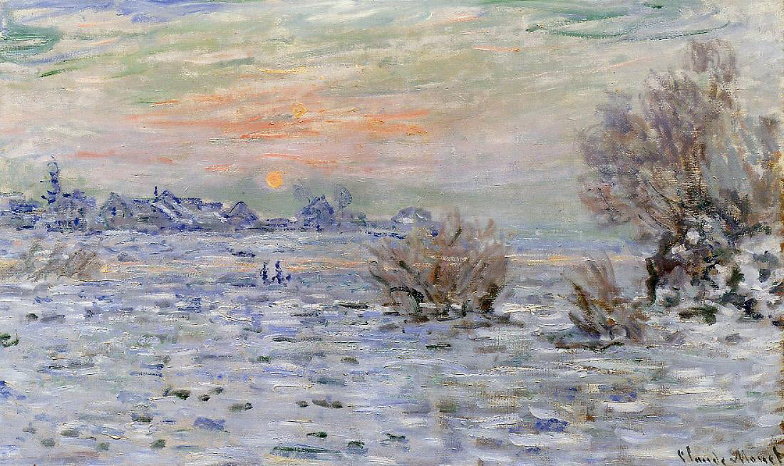 Claude Oscar Monet Winter on the Seine, Lavacourt - Canvas Print