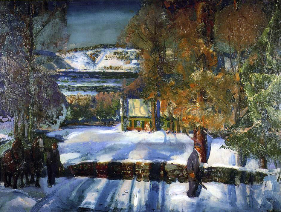 George Wesley Bellows Winter Road - Canvas Print