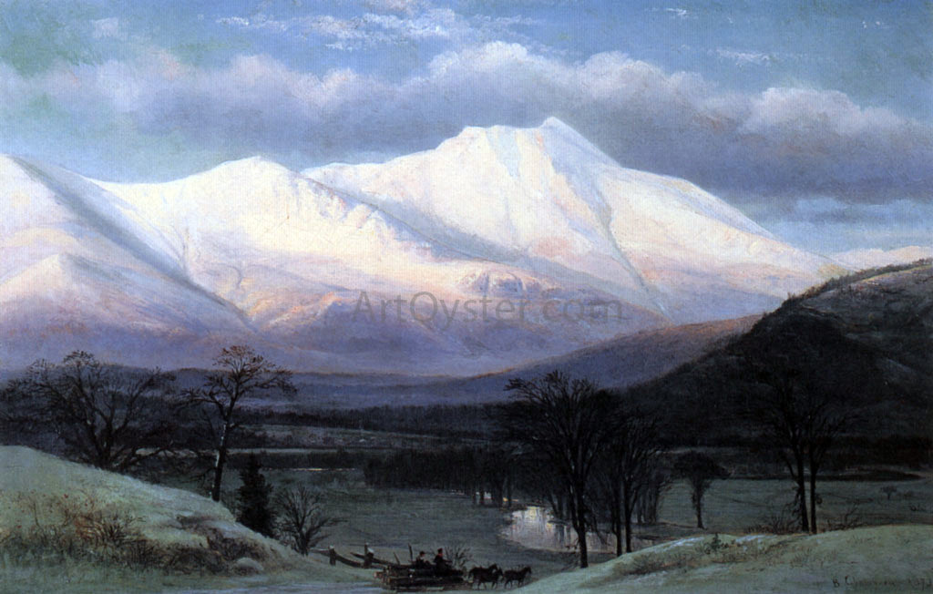 Benjamin Champney Winter Scene, North Moat Mountain - Canvas Print