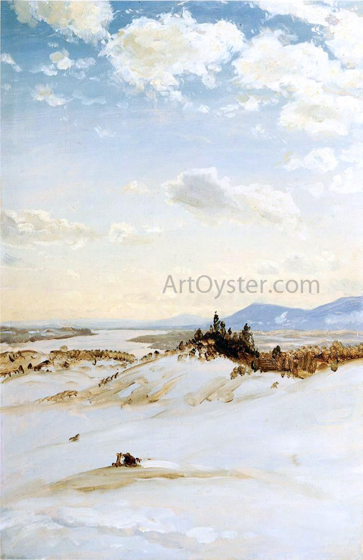 Frederic Edwin Church Winter Scene, Olana - Canvas Print