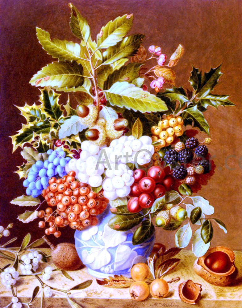 Augusta Innes Withers Winter Still Life - Canvas Print