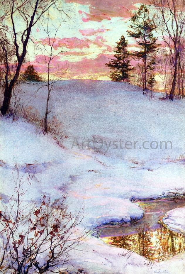 Walter Launt Palmer Winter Sunset - Canvas Print