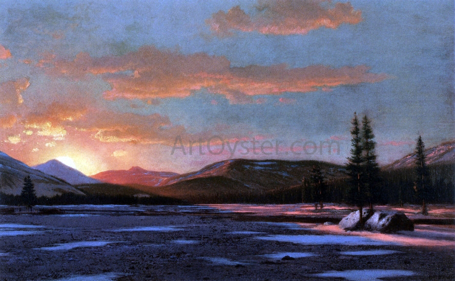 William Bradford Winter Sunset - Canvas Print