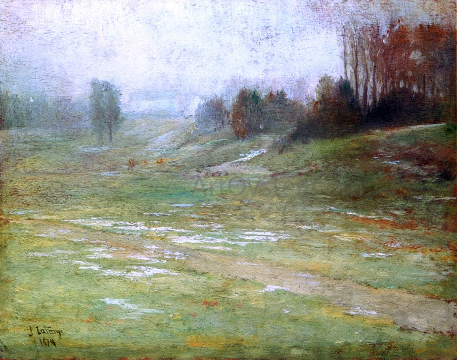 John La Farge Winter Thaw - Canvas Print