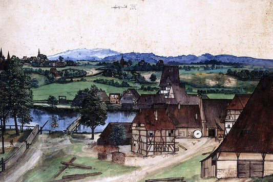 Albrecht Durer Wire Drawing Mill - Canvas Print