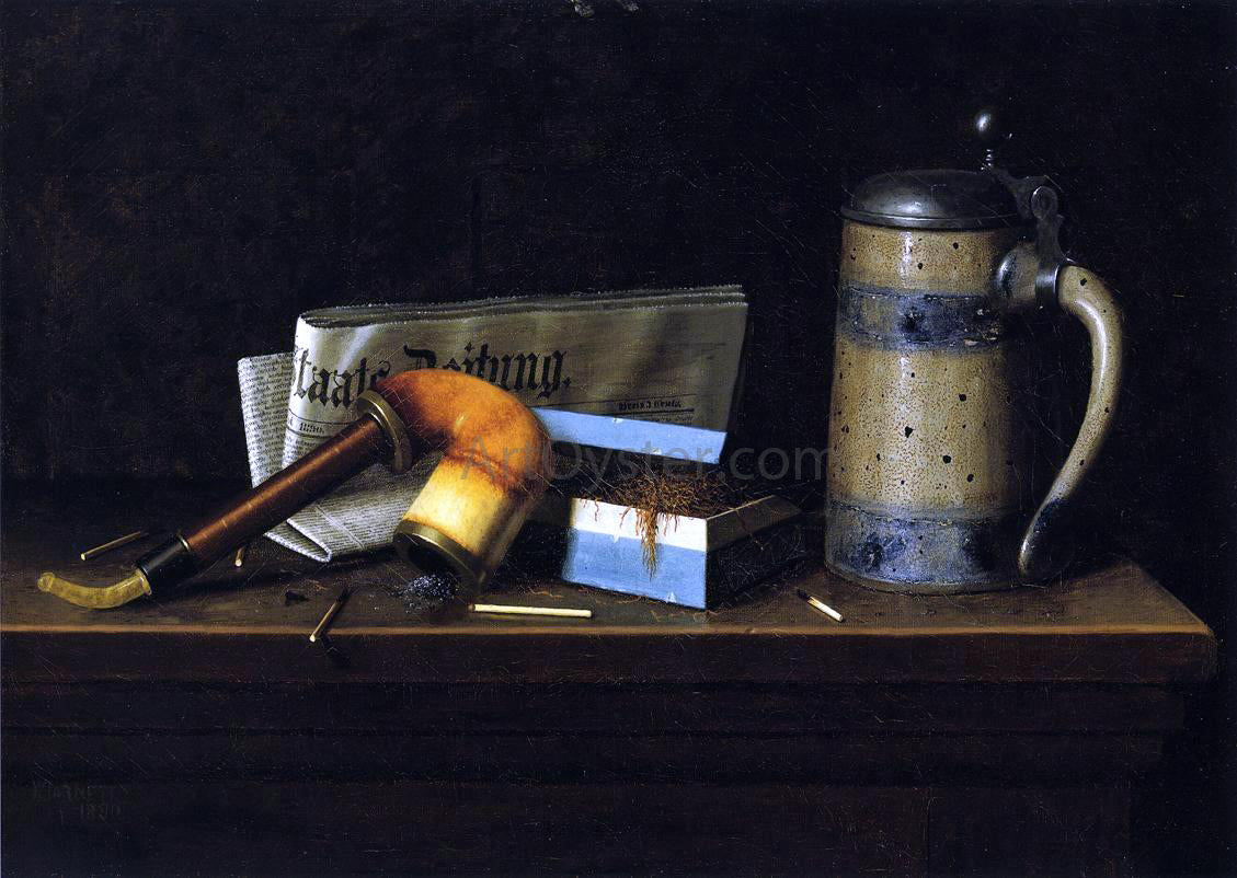 William Michael Harnett With the Staatszeitung - Canvas Print