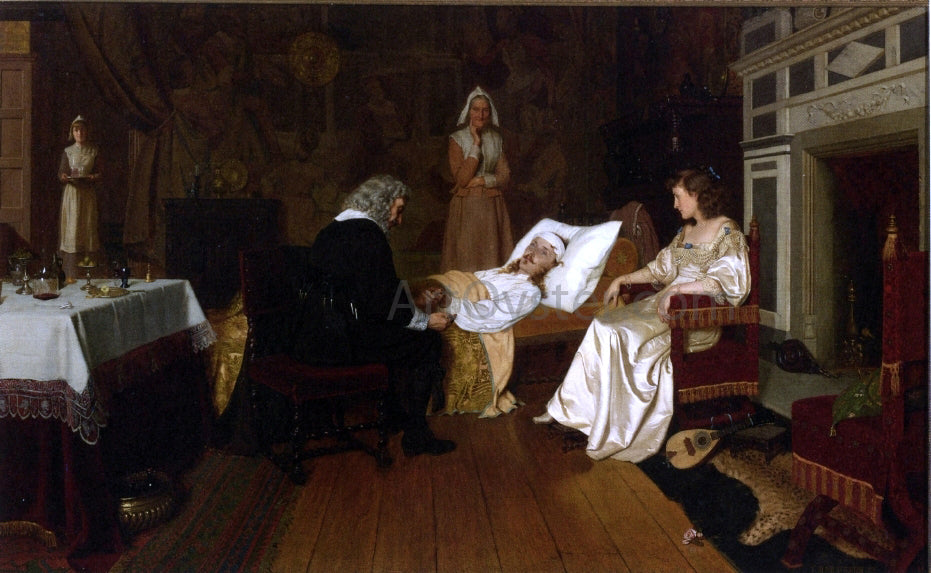 Edmund Blair Leighton Witness My Act and Seal - Canvas Print