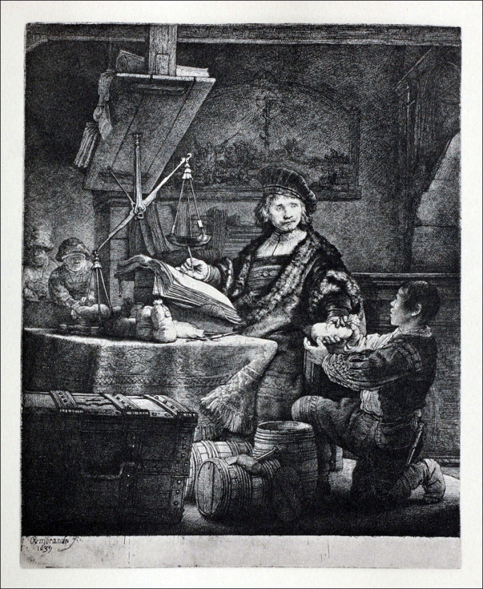 Rembrandt Van Rijn Wittenboogaert, 'The Gold Weigher' - Canvas Print