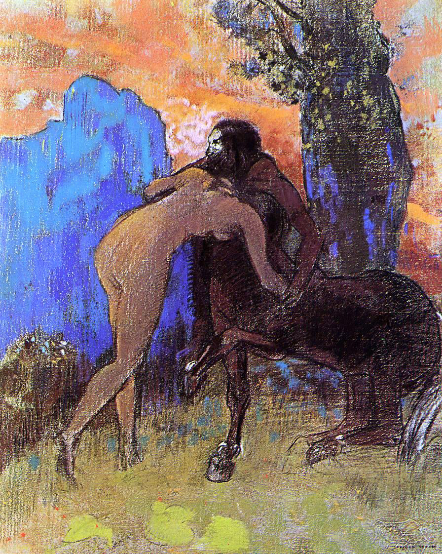 Odilon Redon Woman and Centaur - Canvas Print