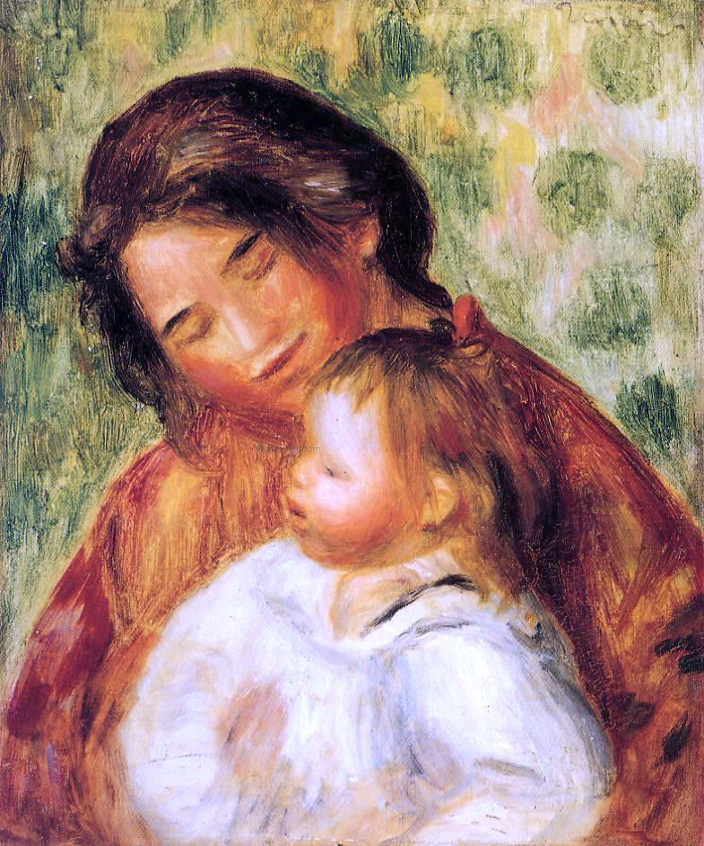 Pierre Auguste Renoir Woman and Child - Canvas Print