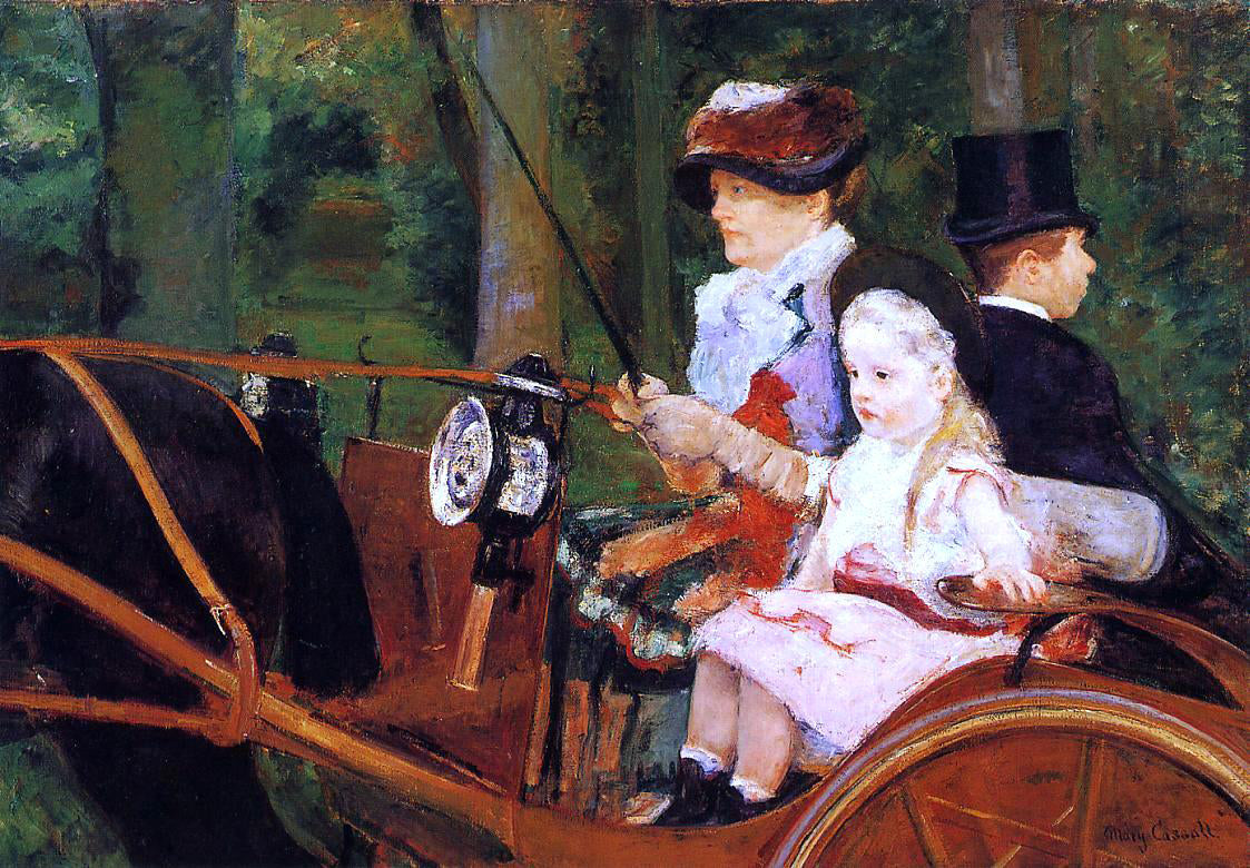 Mary Cassatt Woman and Child Driving - Canvas Print