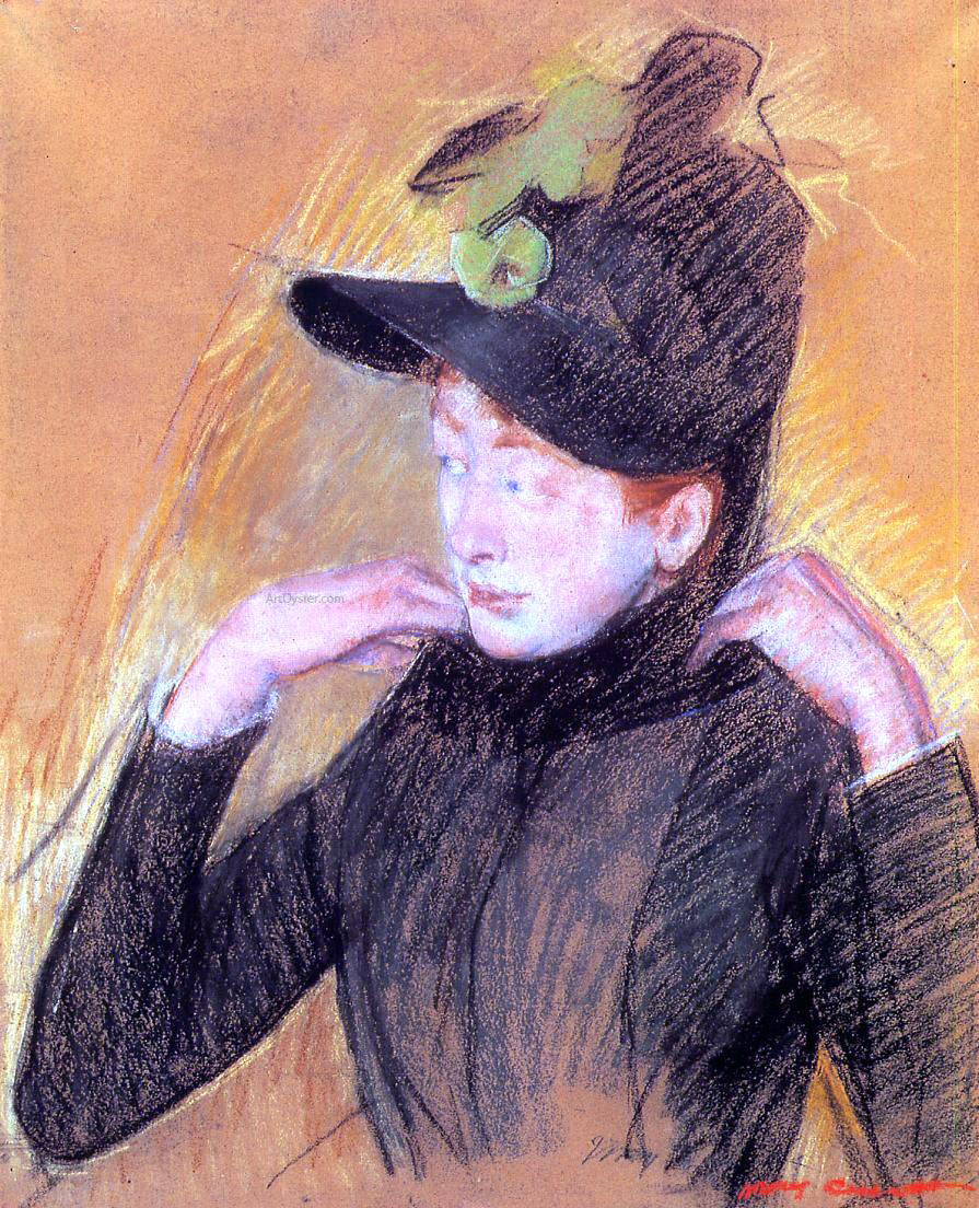 Mary Cassatt Woman Arranging Her Veil - Canvas Print