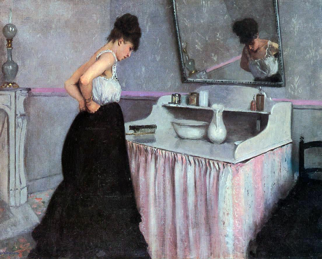 Gustave Caillebotte Woman at a Dressing Table - Canvas Print