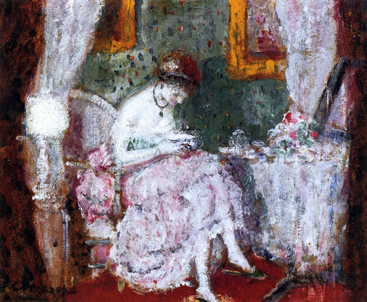 Frederick Carl Frieseke A Woman at a Dressing Table - Canvas Print
