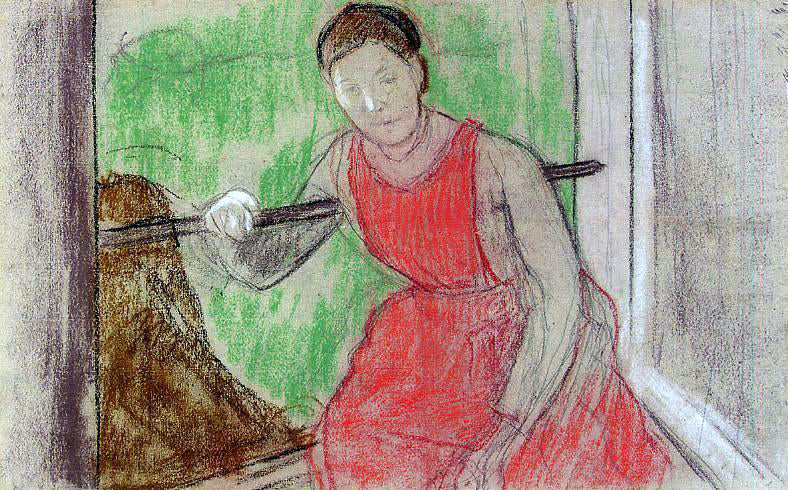 Edgar Degas Woman at the Windoiw - Canvas Print