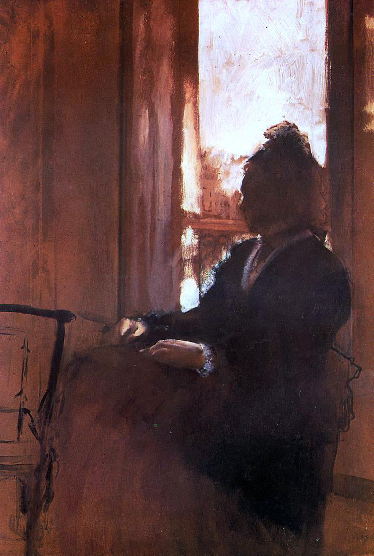 Edgar Degas Woman at the Window - Canvas Print