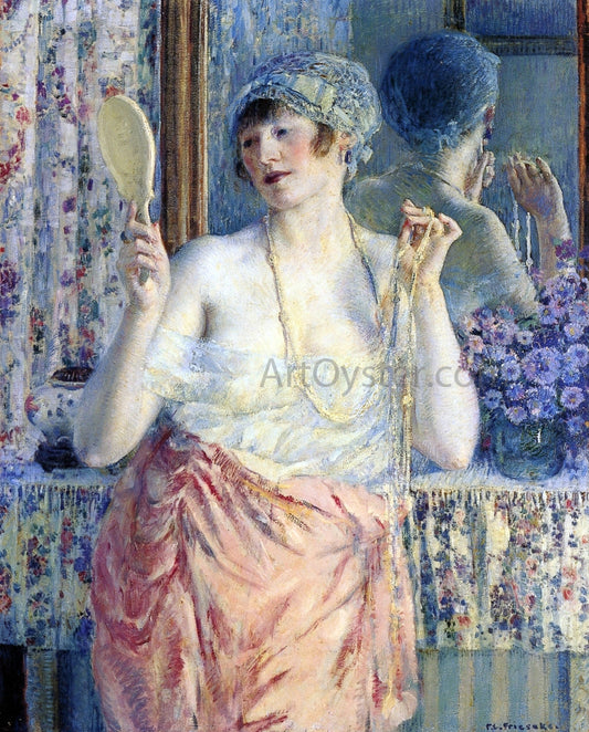 Frederick Carl Frieseke A Woman before a Mirror - Canvas Print