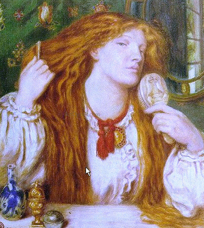 Dante Gabriel Rossetti Woman Combing Her Hair - Canvas Print