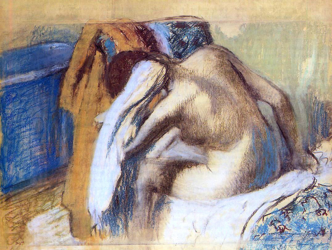 Edgar Degas Woman Drying Her Hair - Canvas Print