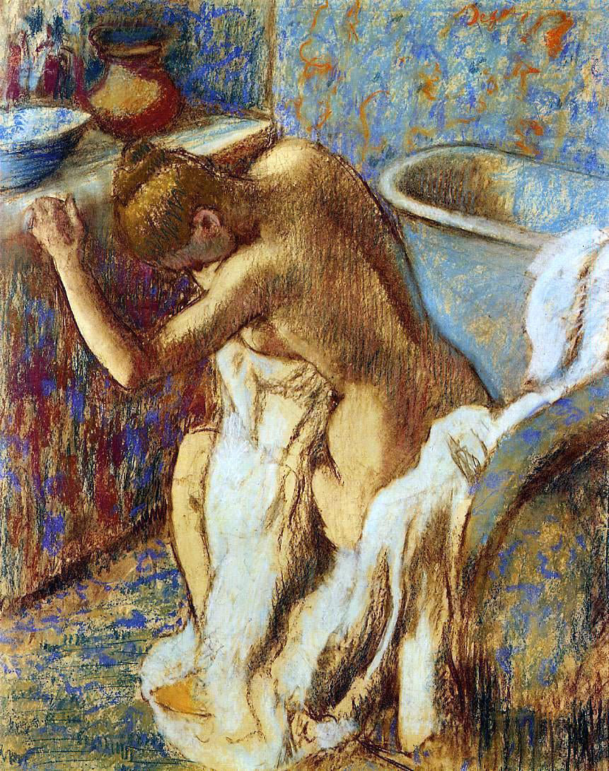 Edgar Degas Woman Drying Herself - Canvas Print