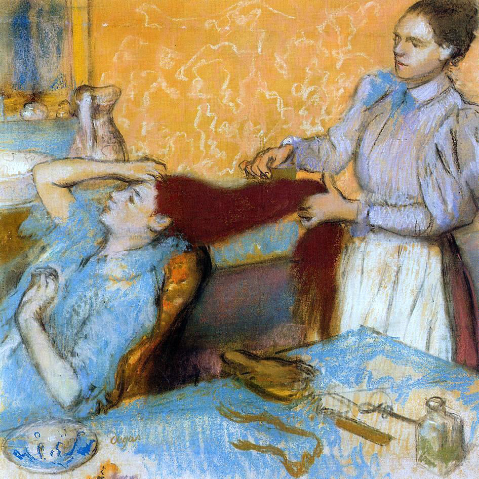 Edgar Degas Woman Having Her Hair Combed - Canvas Print