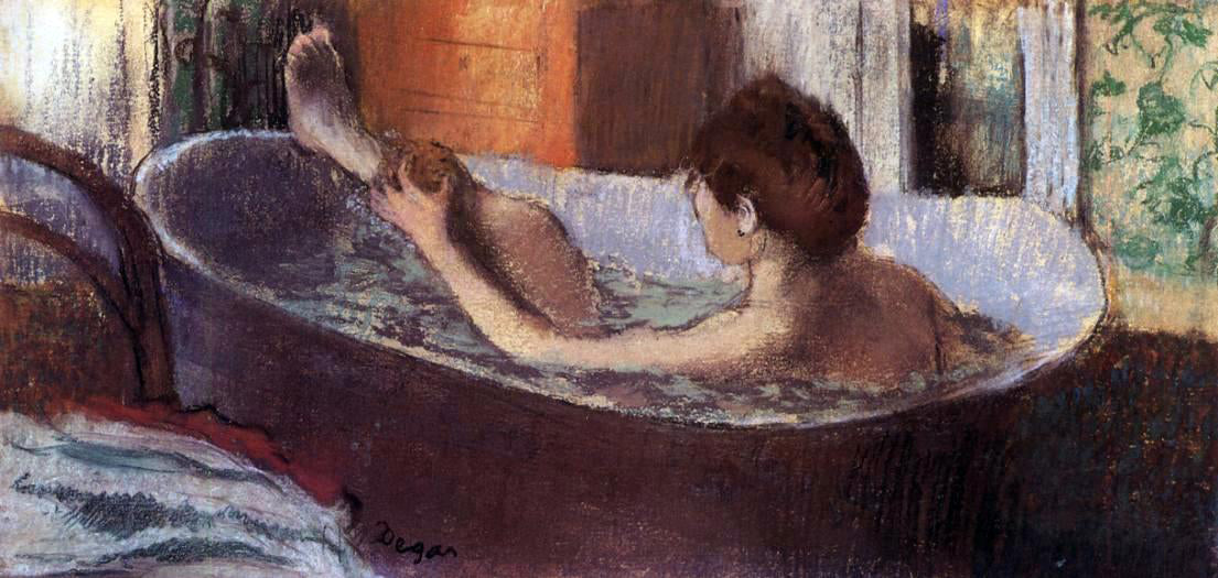 Edgar Degas Woman in a Bath Sponging Her Leg - Canvas Print