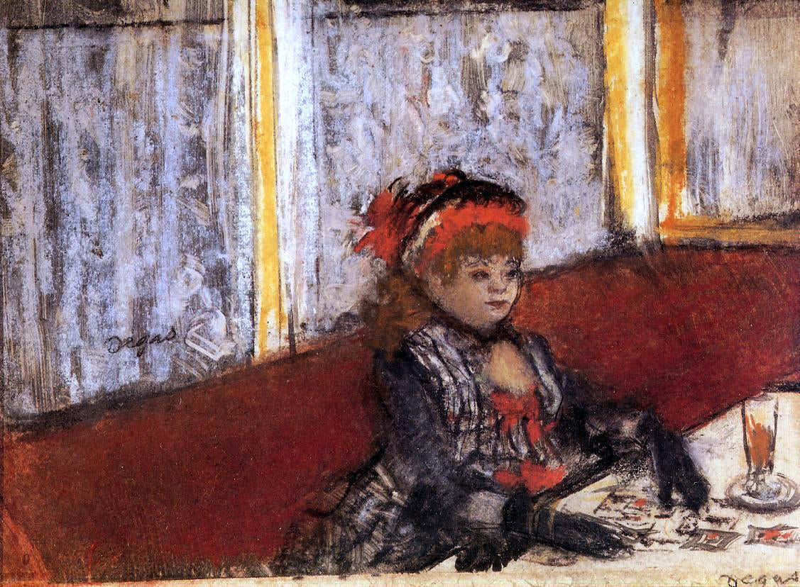 Edgar Degas Woman in a Cafe - Canvas Print