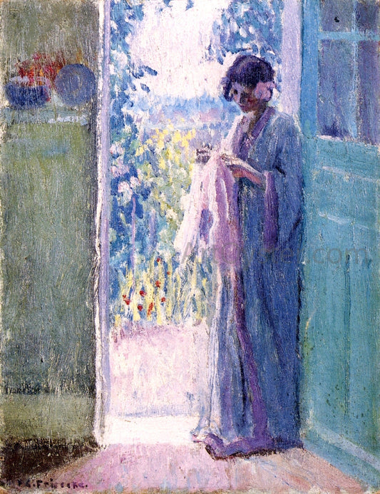 Frederick Carl Frieseke A Woman in a Doorway - Canvas Print