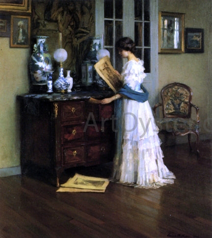 Susan Watkins Woman in a French Interior - Canvas Print