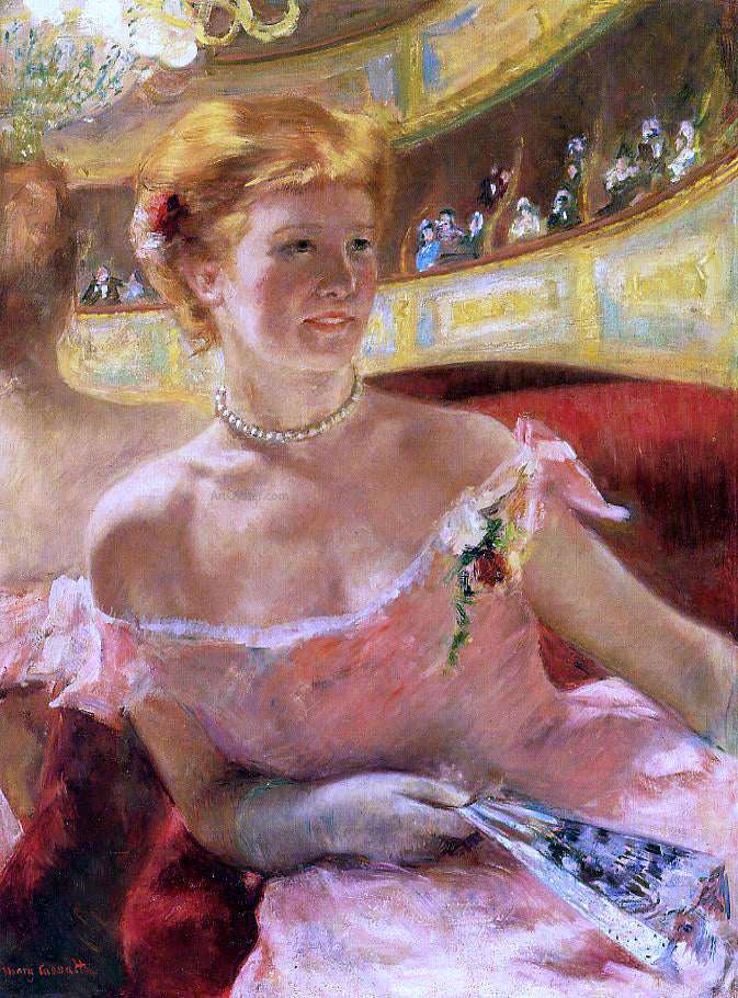 Mary Cassatt Woman in a Loge - Canvas Print