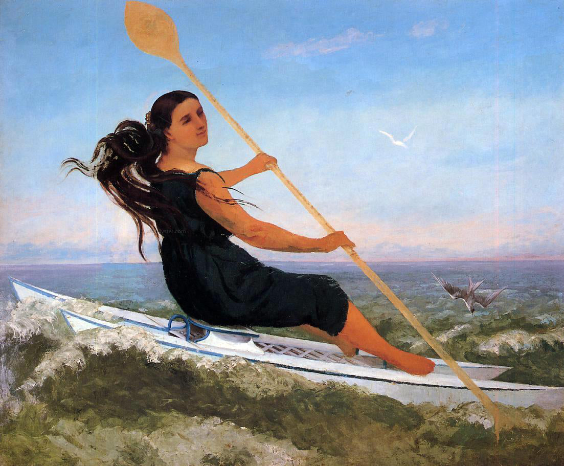 Gustave Courbet Woman in a Podoscaphe - Canvas Print